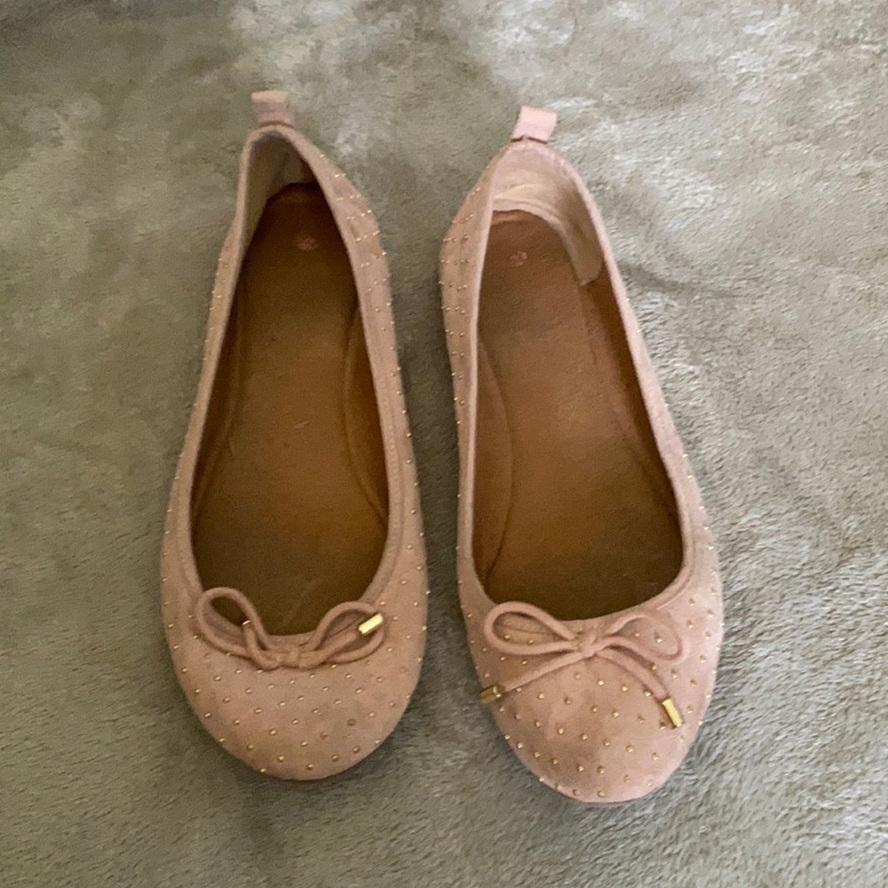 Blush Stud Bow Flats